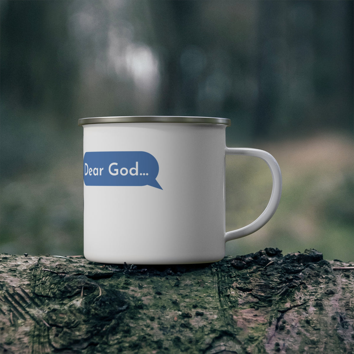 Dear God, Yes Beloved Enamel Camp Mug