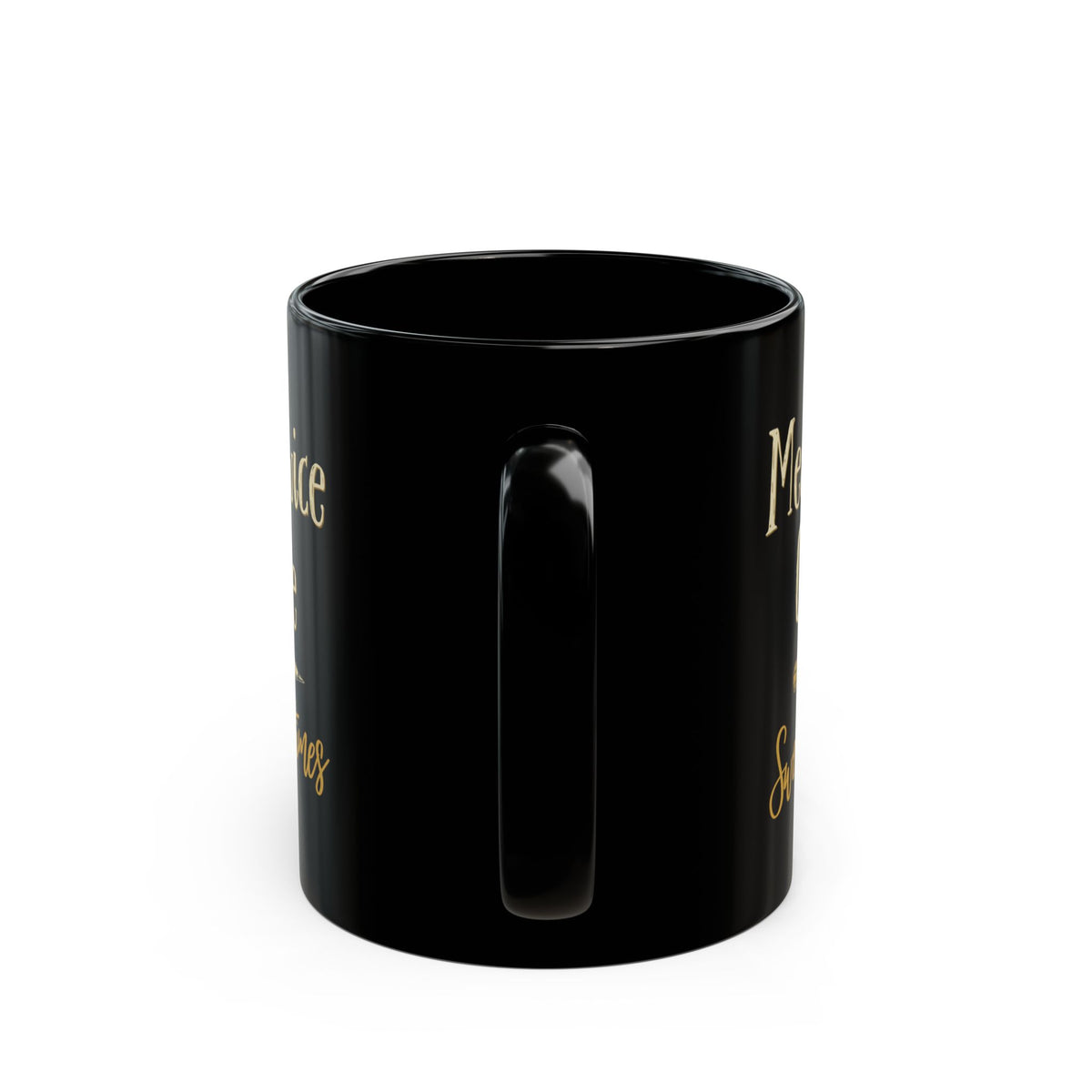 Measure Twice Black Mug 11oz