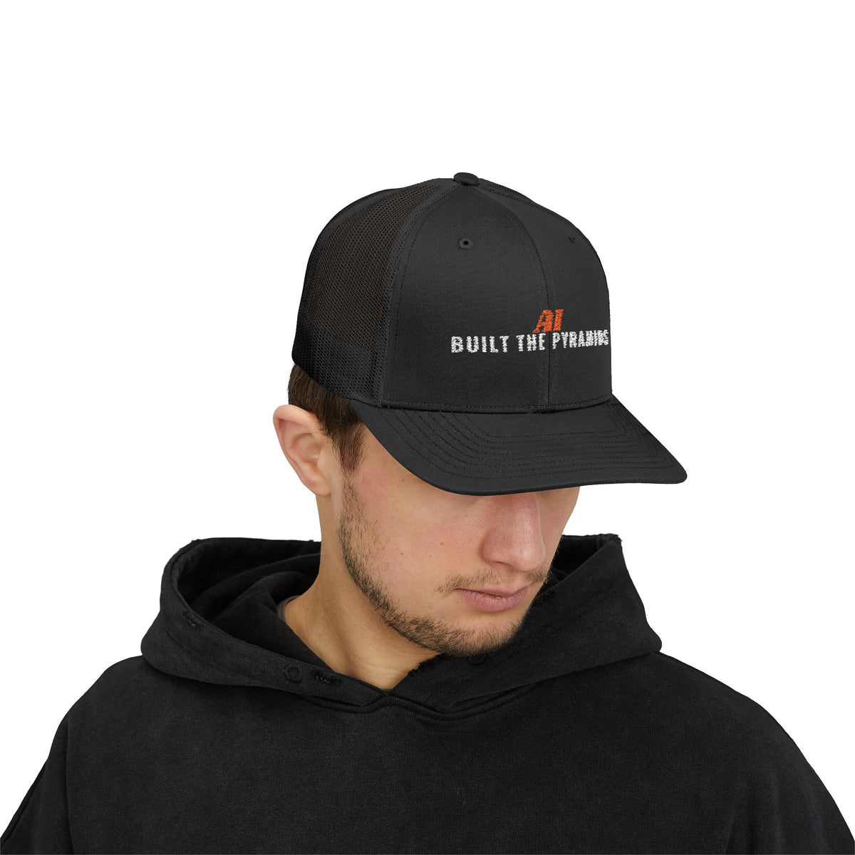 AI Built the Pyramids Embroidered Hat